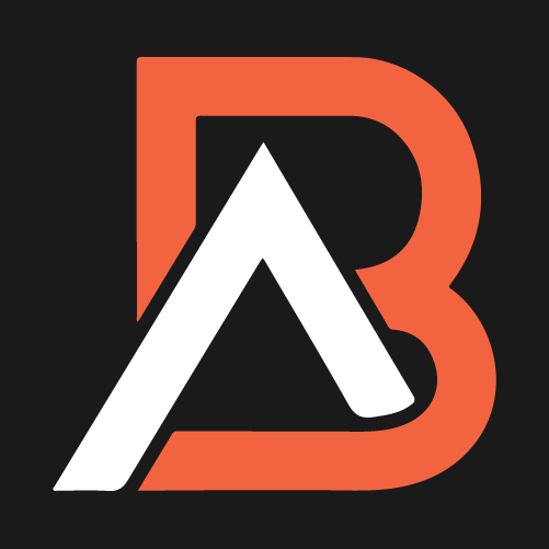 The letter b logo on a black background.