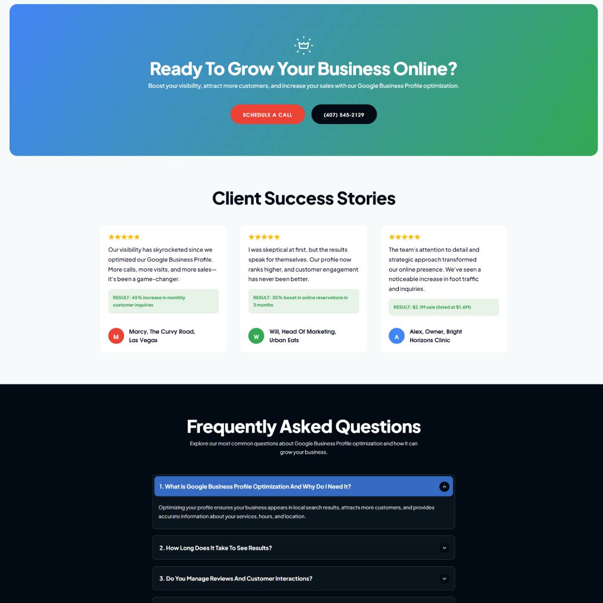 Google Business Profile Optimization Website Gallery Image