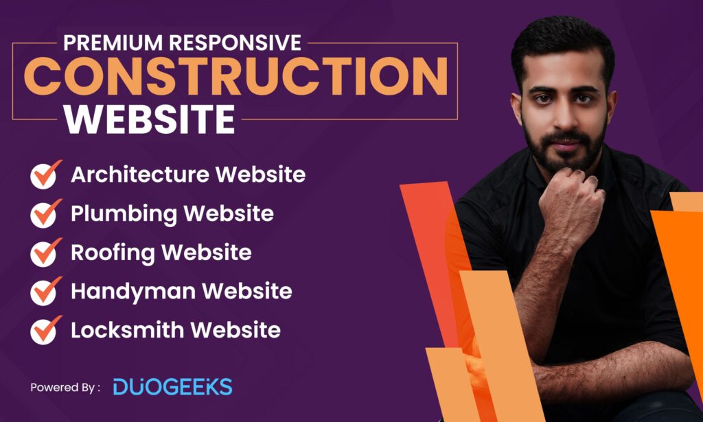 Premium responsive construction website.