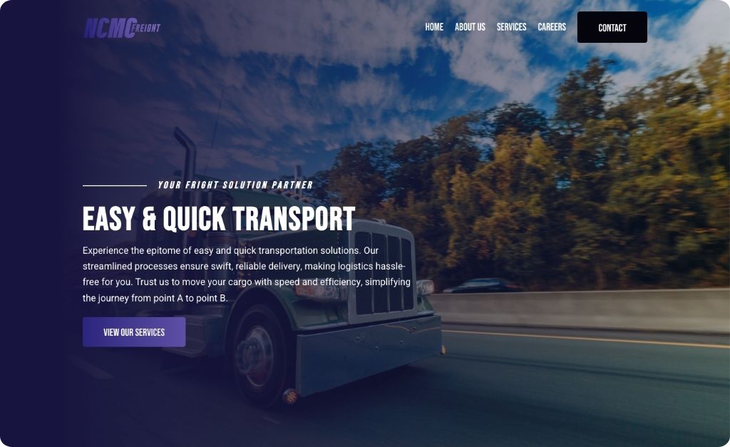 NCMCfreight.com Hero Image